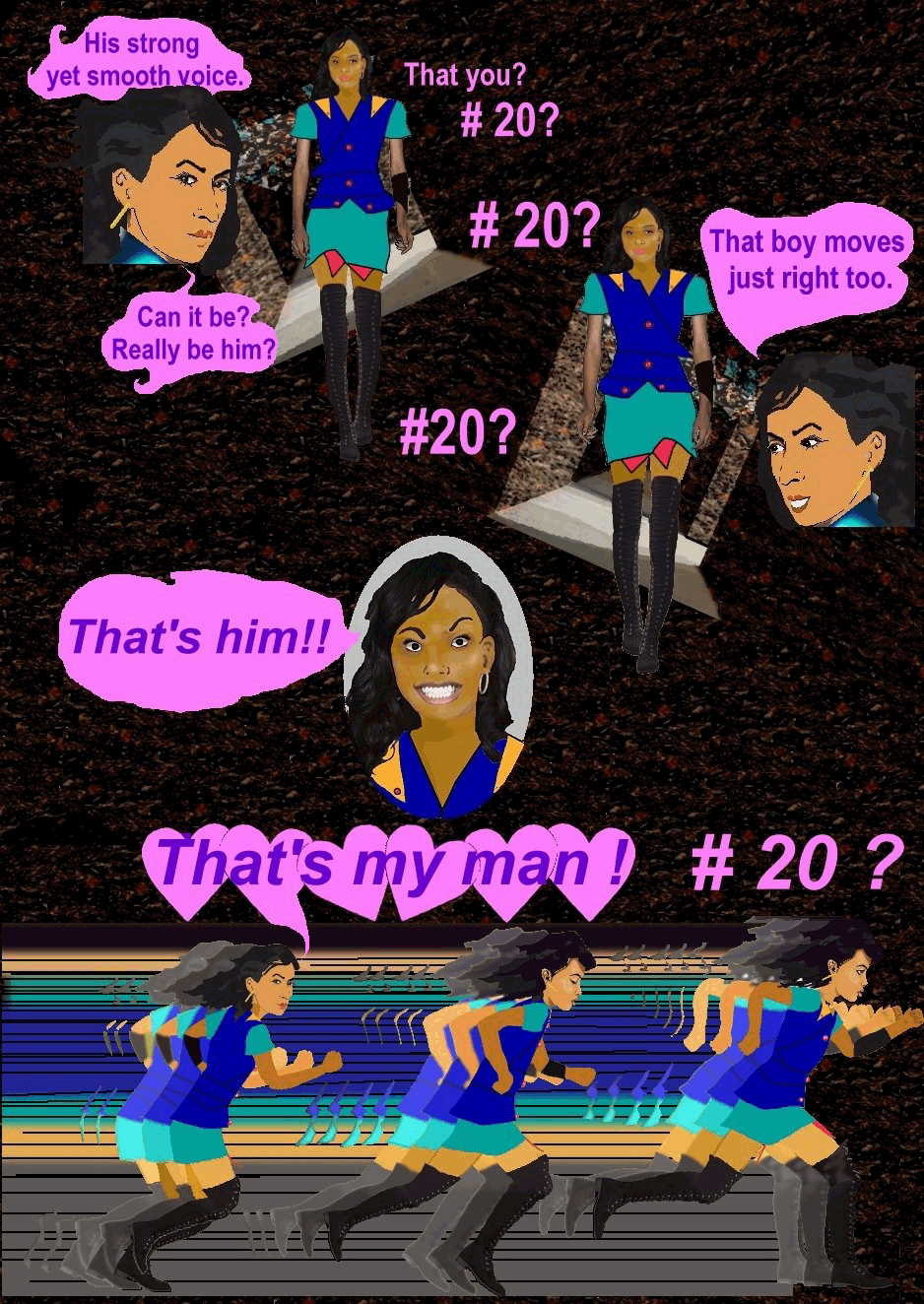 3rd page of THE KISS sequence from Orbegon Comic book