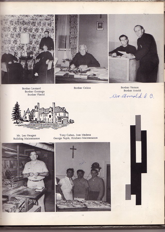 Page 1 of 2 of Coindre Hall's Faculty staff in 1965